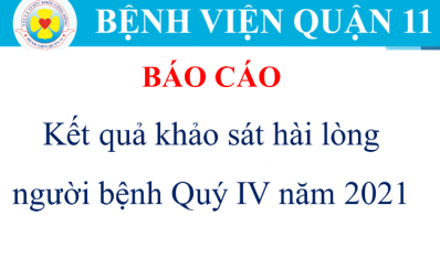 Báo cáo kết quả khảo sát hài lòng người bệnh Quý IV năm 2021
